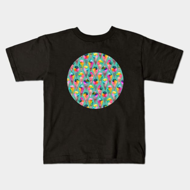 Ice Creams Kids T-Shirt by ninoladesign